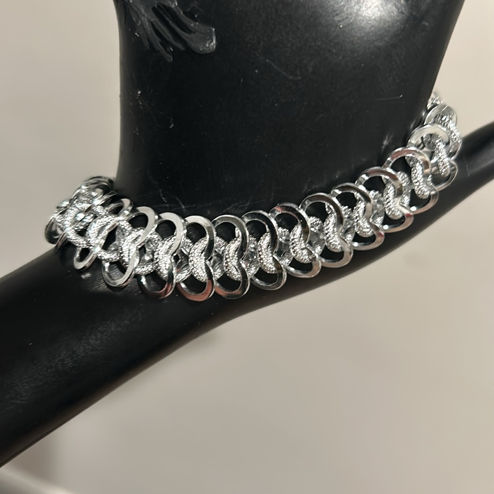 Vintage Aluminum Chain Mail Style Bracelet